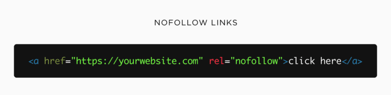 Nofollow links